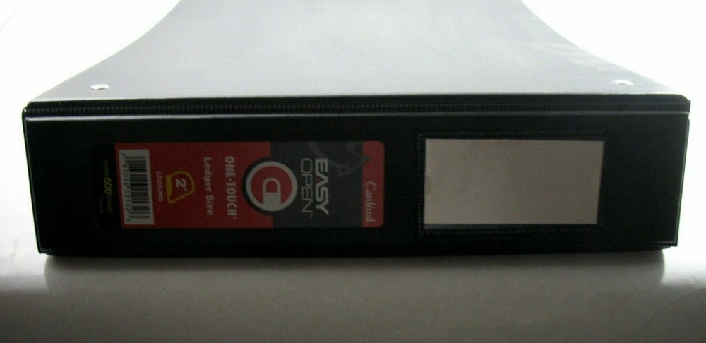 Cardinal Easy Open 11″ X 17″ Locking Slant 2″ D Ring Tabloid Ledger Binder Black