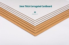 Jiazalpak White 6x6x6 inches Shipping Boxes, Corrugated Cardboard 6×6 Box for Sm