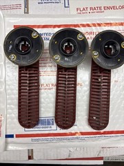 3 Pack Rotary Disconnect On/Off Handles Electrical Red/Yellow + LOTO Slot Hasp