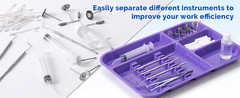 Dental Autoclavable 135ºC Plastic Trays Standard Divided Container Instruments