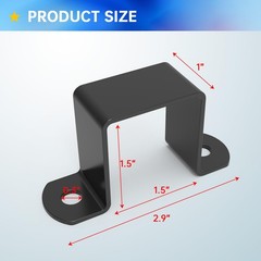 1.5″x1.5″ Square Tube Strap Clamp, U shaped Steel Pipe Clamp Bracket, Square …