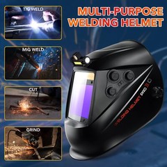 Panoramic 180° View True Color Auto Darkening Welding Helmet with 4 Arc Sensors