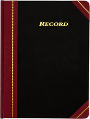 Record Ledger, 8.25 X 10.75 Inches, 5 Squares per Inch, 300 Tinted Pages, Black