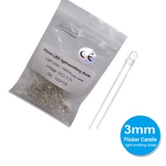 3mm 5mm Flickering LED Red Yellow Water Clear Lens Candle flicker LED Diode 50PC