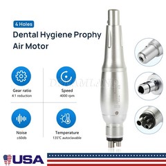 Dental Ultrasonic Air Perio Scaler Handpiece Hygienist 4 Hole w/ 3 Tips Original