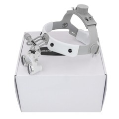 Dental Binocular Loupes 3.5X Optical Glass Ultra-light Helmet Magnifier White