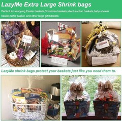 High Clarity Extra Large Shrink Wrap Bags 35×44 – Perfect for Holidays & Events