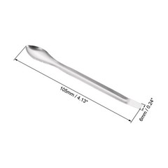 10 PCS Silver Tone Micro Scoop 105mm Stainless Steel Reagent Sampling Spoon Lab