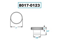 1 X 5/8 X 3/4 X 1/4″ 1/4-20NC KNURLED KNOB THUMB NUT (8017-0123)