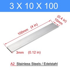 304 A2 Stainless Steel Flat Bar Plate Thick 3mm 4mm 5mm
