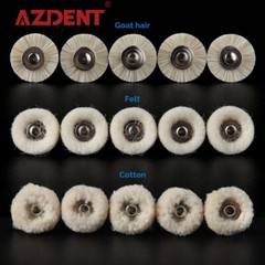 5Pcs/Pack Dental Goat Hair Polishing Brush Buffing Wheel 2.35mm for Rotary Tools