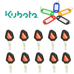 10 Kubota 459A Keys Backhoe Skid Steer Track Loader Equipment Keys With Rings