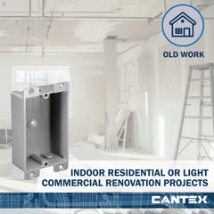 Old Work 1-Gang 8 cu. in. Nail-on Shallow Electrical Outlet Box and Switch Box w