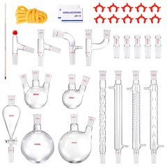 VEVOR Lab Glassware Distillation Kit 1000ml 3.3 Boro 32 pcs Glassware Equipment