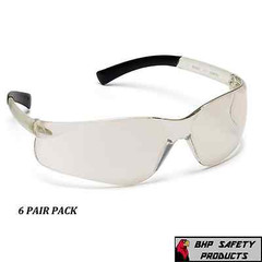 (6 PAIR) PYRAMEX ZTEK SAFETY GLASSES INDOOR/OUTDOOR LENS I/O MIRROR S2580S