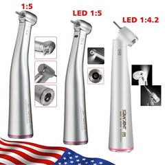 NSK Style Dental 1:1 1:4.2 1:5 fibra óptica LED Contra ángulo Pieza de mano USA