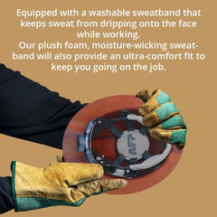 AFP Fiber Full Brim Hard Hat | 6 Point Ratchet Suspension | OSHA & ANSI Rated