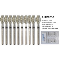 Dental Diamond Bur FG Round End Taper Football Flame Pear Coarse Fine High Speed