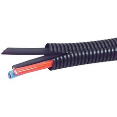 25Ft 1/2″ Marine Grade Conduit Car Home Tubing Split Wire Loom Black Sleeve tube