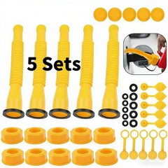 5x Gas Can Spout Nozzle Vent Kit Replacement For Old Style Caps Plastic Gas Cans