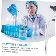 Stainless Steel Test Tube Tweezer 11.81 Inch Lengthened Lab 30X2CM, Silver