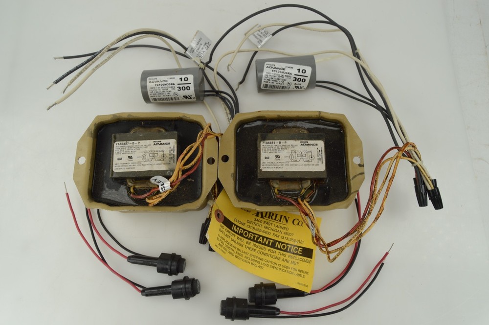 Lot of 2 Philips Advance 71A5337-B-P 100W M90/M140 Metal Halide Ballast Kit 277V