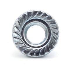 DIN 6923 Metric Serrated Class 8 Zinc Plated Steel Flange Lock Nuts – M5 – M20