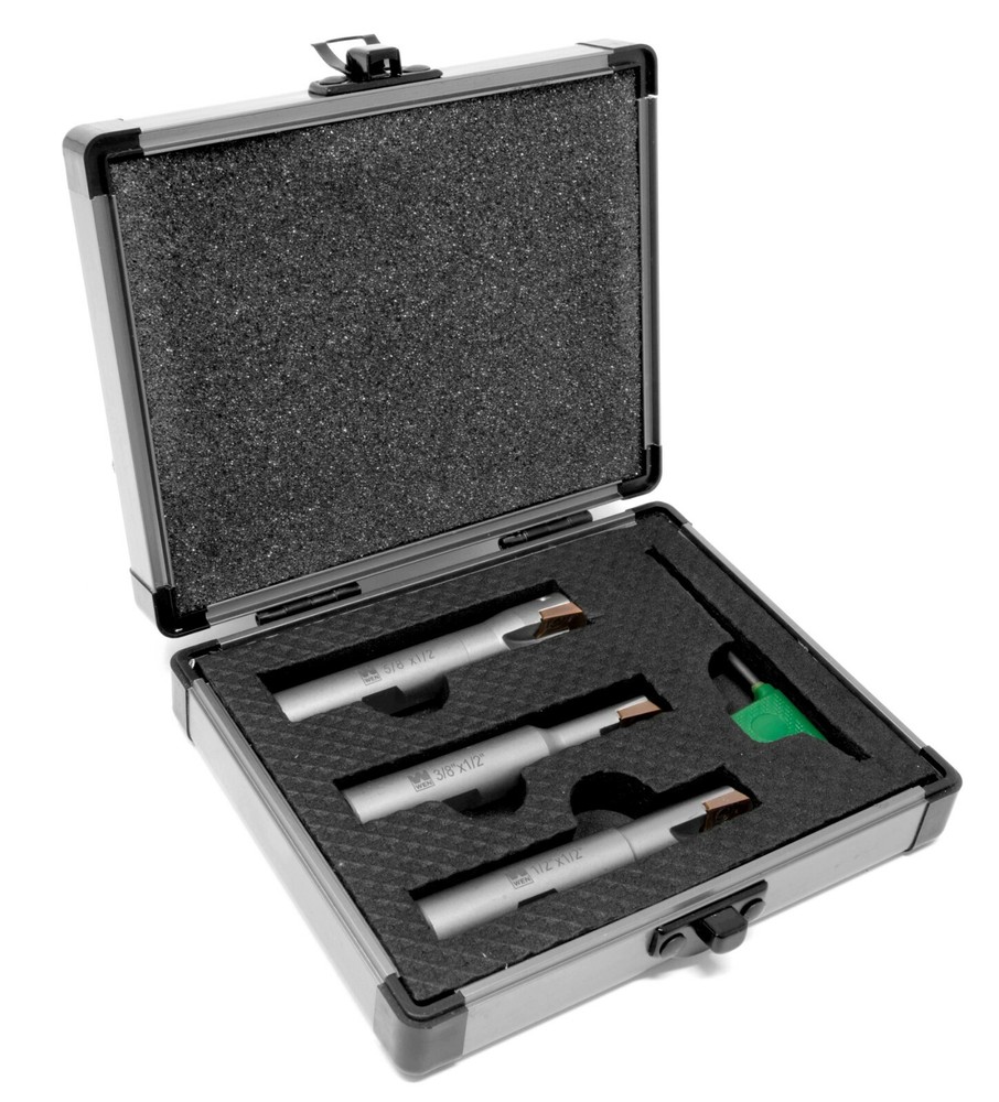 WEN DB003E 3-Piece 90-Degree Square Shoulder Indexable Carbide End Mill Set