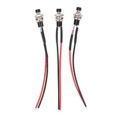 3Pcs Latching Push Button Switch 12V 5AMP SPST ON/Off Mini Switch Pre-Wired