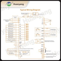 Huanyang VFD 220V 2.2kW 3HP Vector Control Inverter CNC single phase to 3 phase
