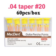 60/120pcs Dental Gutta Percha Points Full Taper 0.02/0.04/0.06 Size 15-40 45-80