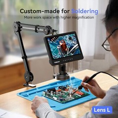 TOMLOV 10″ LCD HDMI Digital Soldering Microscope 2000X + Electronic Repair Mat