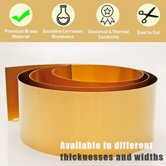 29 Gauge 0.3mm Brass Sheet Roll 2×40 Inch Precision Metal Strip Craft DIY