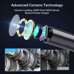 4.3″ IPS 1080P HD Screen Handheld Industrial 5m Endoscope Camera Pipe Waterproof