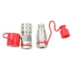 3/4″ NPT Flat Face Hydraulic Quick Connect Couplers Skid Steer Set