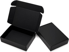 9X6.5X2 Inches Black Shipping Boxes 25 Pack – Corrugated Cardboard Mailing Box f