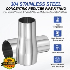 PATIKIL Reducer Fitting 2.5″ to 2″ OD SS304
