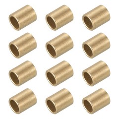 12Pack 4mm Bore x 6mm OD x 10mm Length Sleeve Bearings Gold Tone]