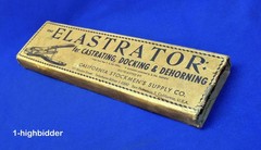 Vtg Elastrator Castrating Docking Tool and Box Calif Stockmens Supply Livestock
