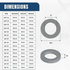 High Compatibility Flat Washers Set – 304 Stainless Steel