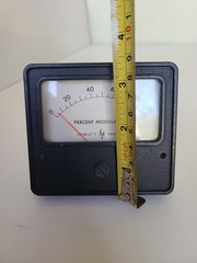 Vintage Hewlett Packard 0…100 PERCENT MODULATION Panel Meter, HP1120-0075