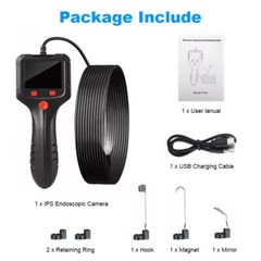 Industrial Endoscope Camera 2.4″ IPS HD 1080P 8mm Lens Pipe Sewer Inspection