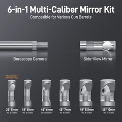 0.2-inch Diameter Probe Rifle Borescope with 26-inch Rigid Steel Probe & Lights