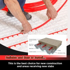 3/4″ x 100′ Red Expansion PEX A Tubing Oxygen Barrier for Radiant Floor Heating