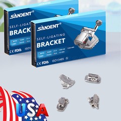 SANDENT Dental Ortho Brackets Brace Self-Ligating Mini Roth 022 Hooks 345