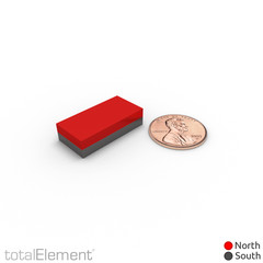 1 x 1/2 x 1/4 Inch Neodymium Block Magnets N52 with Waterproof Coating (10 Pack)