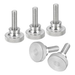5pcs M6x20mm Knurled Thumb Screws 304 Stainless Steel Flat Knurled Thumb Screws