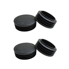 4 Pcs 50mm 2 Inch Round Plastic Plugs, Black Pipe Tubing End Cap for Round Tu…