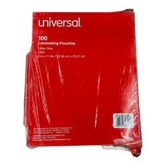 100 Count Universal Letter Size Laminating Pouches 5 mil Gloss Clear