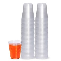5 Oz Disposable Plastic Medium Weight Clear Drinking Cups 100 Count